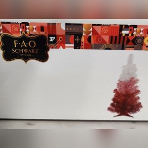 NWT FAO Schwarz red and white ombre holiday tree 24in. *Can Not Bundle*